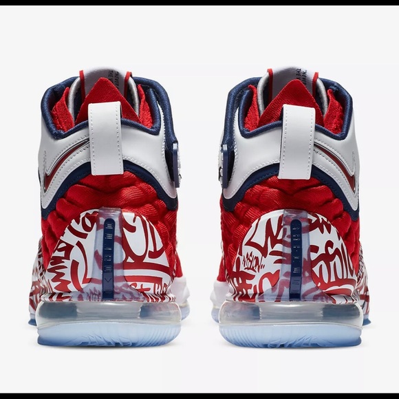 Nike Men's Lebron 17 XVII Graffiti Red CT6047 600 - Picture 7 of 8